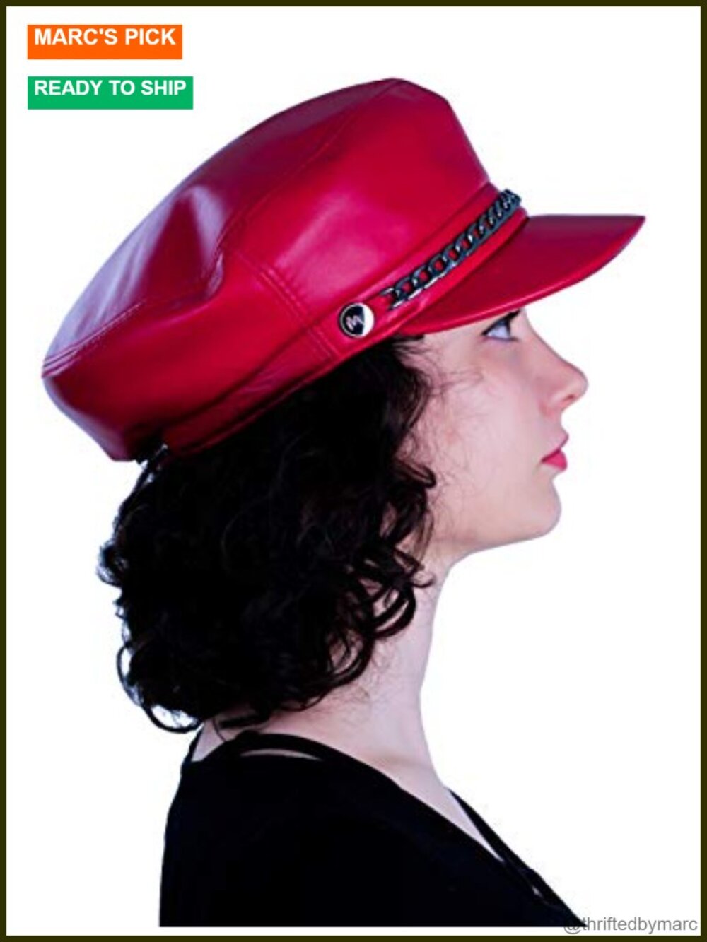 Genuine Shearling Sheepskin Leather Women Newsboy Cap Adjustable Fiddler Hat